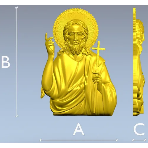 Икона Иоанн Предтеча - STL 3D модель для ЧПУ