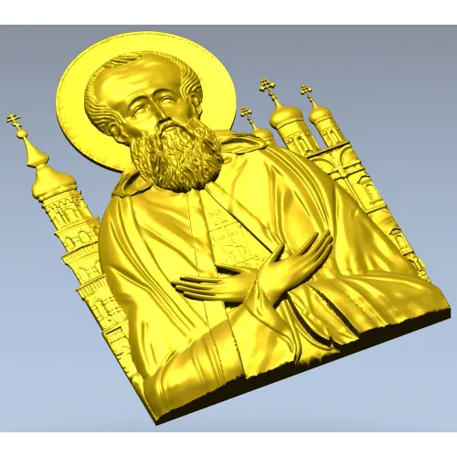 Икона Иосифа Волоцкого - 3D модель (STL) для ЧПУ