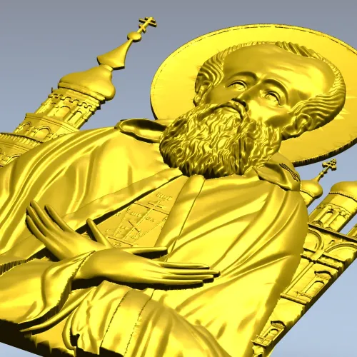 Икона Иосифа Волоцкого - 3D модель (STL) для ЧПУ
