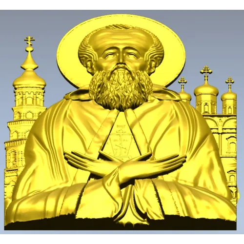 Икона Иосифа Волоцкого - 3D модель (STL) для ЧПУ