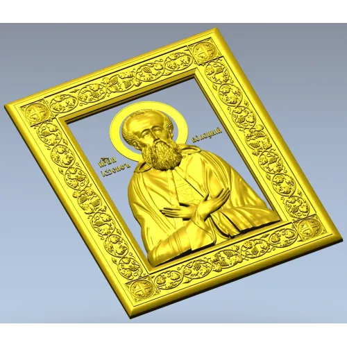 Икона преподобного Иосифа Волоцкого - 3D модель STL для ЧПУ