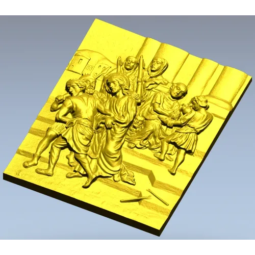 Рельефная 3D модель "Путь на Голгофу" - stl для ЧПУ