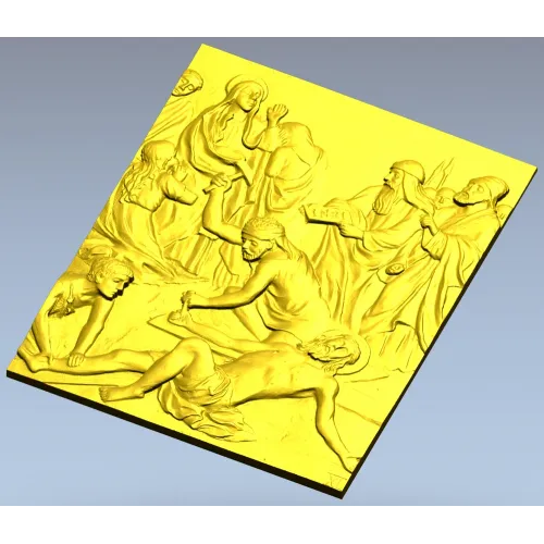 Казнь Иисуса Христа - рельефная 3D модель STL для ЧПУ
