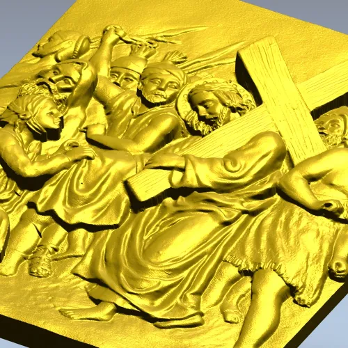 Christ Carrying the Cross - STL Relief for CNC Router