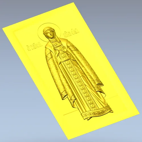 Святая княгиня Ольга - рельефная 3D модель STL для ЧПУ