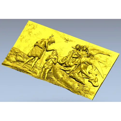Baptism of the Lord - High-Relief CNC Panel (STL)