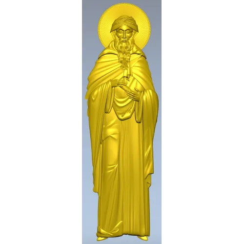 Saint Macarius of Alexandria - CNC-ready STL relief