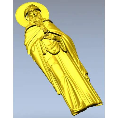 Saint Macarius of Alexandria - CNC-ready STL relief