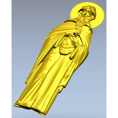 Saint Macarius of Alexandria - CNC-ready STL relief