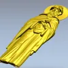 Saint Macarius of Alexandria - CNC-ready STL relief