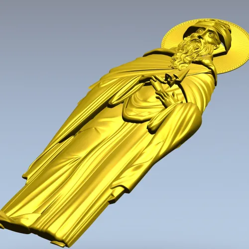 Saint Macarius of Alexandria - CNC-ready STL relief