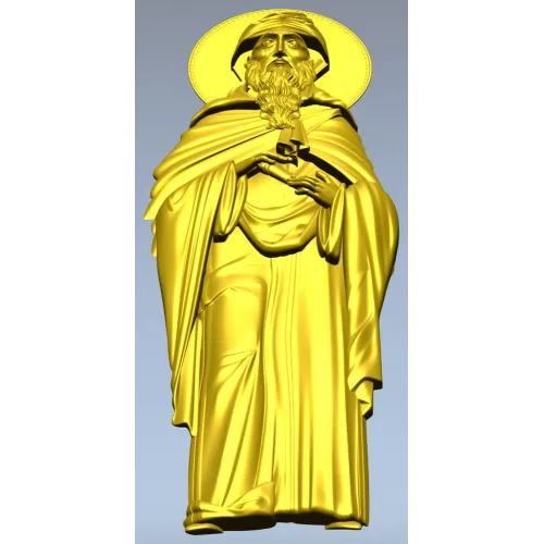 Saint Macarius of Alexandria - CNC-ready STL relief