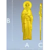 Saint Macarius of Alexandria - CNC-ready STL relief