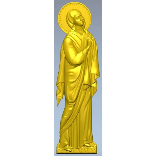 Theotokos at the Crucifixion - high-relief STL for CNC