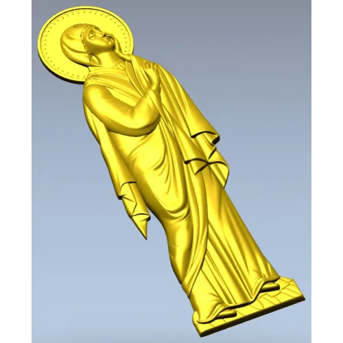 Theotokos at the Crucifixion - high-relief STL for CNC