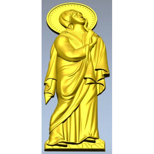 Theotokos at the Crucifixion - high-relief STL for CNC
