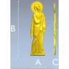 Theotokos at the Crucifixion - high-relief STL for CNC