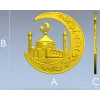 Мечеть в полумесяце - 3D модель STL для ЧПУ