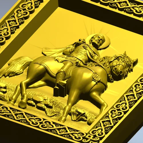 Икона Святой Мина Котуанский - высокодетализированная 3D модель STL для ЧПУ
