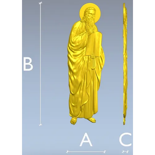 Моисей с скрижалями - 3D модель в формате STL для ЧПУ