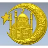 Полумесяц и мечеть - рельефная STL модель для ЧПУ