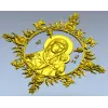 Unfading Flower - Theotokos high-relief 3D STL for CNC
