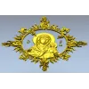 Unfading Flower - Theotokos high-relief 3D STL for CNC