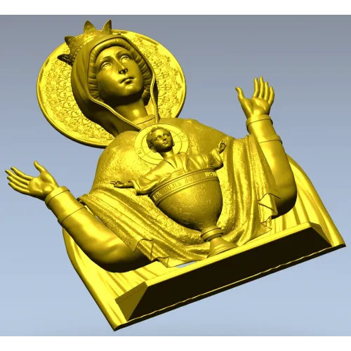 Божия Матерь "Неупиваемая Чаша" - 3D модель STL для ЧПУ
