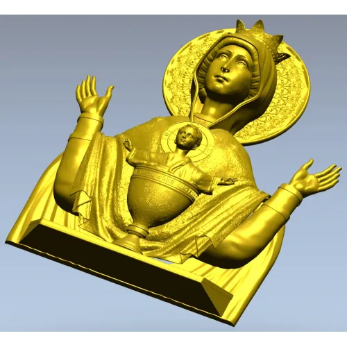 Божия Матерь "Неупиваемая Чаша" - 3D модель STL для ЧПУ
