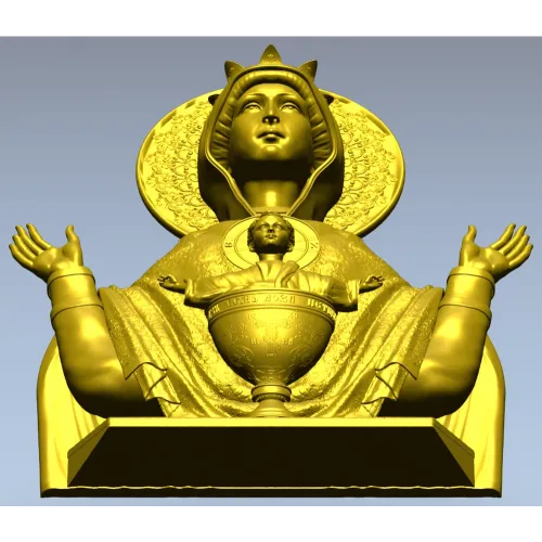 Божия Матерь "Неупиваемая Чаша" - 3D модель STL для ЧПУ