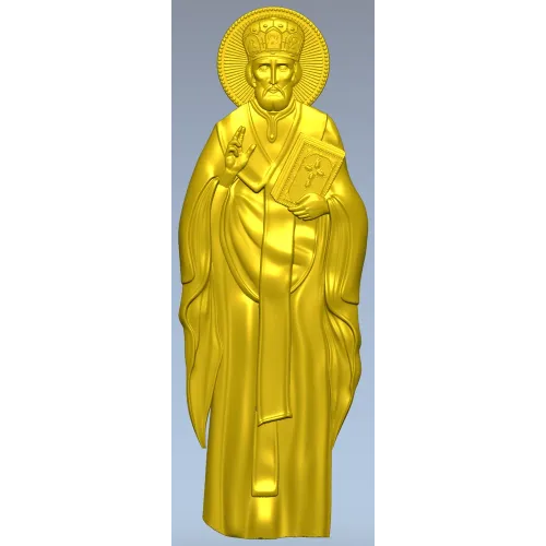 Икона Святителя Николая Чудотворца - STL 3D модель для ЧПУ
