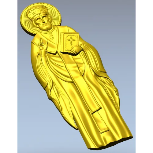 Икона Святителя Николая Чудотворца - STL 3D модель для ЧПУ