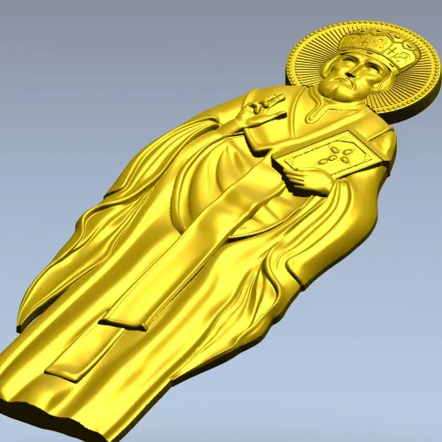 Икона Святителя Николая Чудотворца - STL 3D модель для ЧПУ