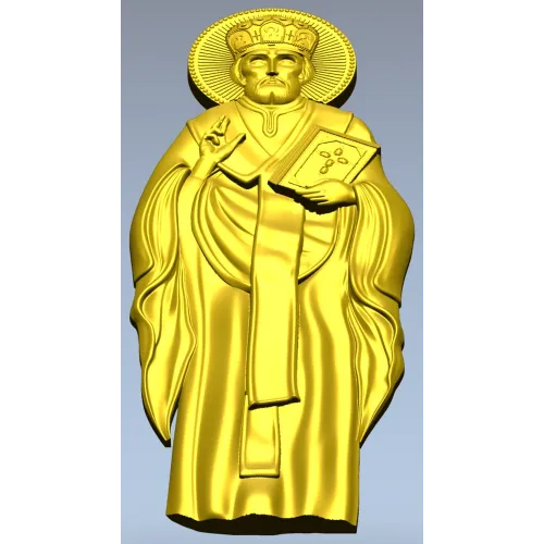 Икона Святителя Николая Чудотворца - STL 3D модель для ЧПУ