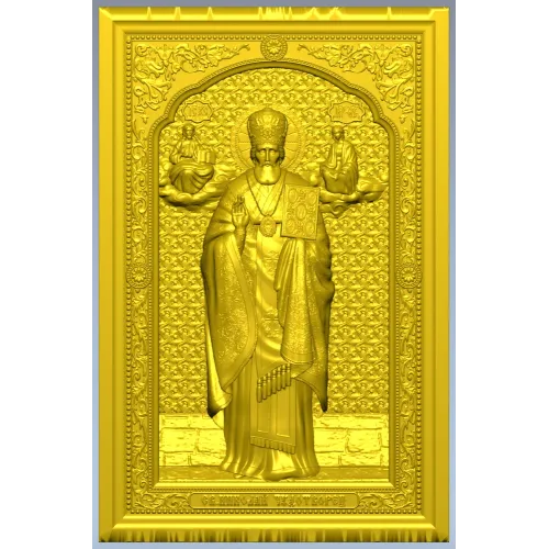 Икона Святителя Николая Чудотворца - 3D модель STL для ЧПУ