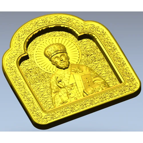Saint Nicholas Icon Relief STL