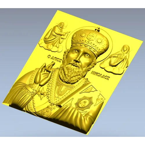 Saint Nicholas the Wonderworker - Relief STL for CNC