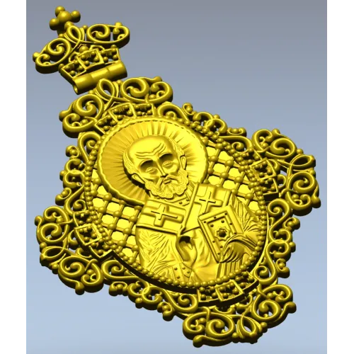 Икона Николая Чудотворца - 3D модель STL для ЧПУ