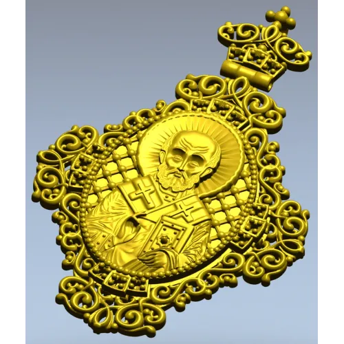 Икона Николая Чудотворца - 3D модель STL для ЧПУ