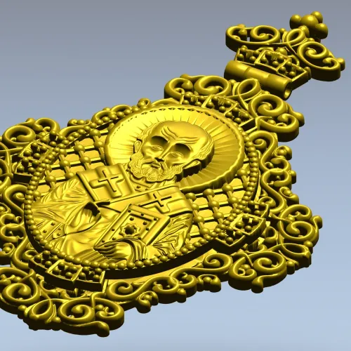 Икона Николая Чудотворца - 3D модель STL для ЧПУ