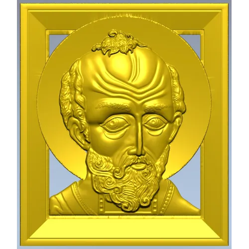 Saint Nicholas (Nikolai Chudotvorets) - high relief STL for CNC