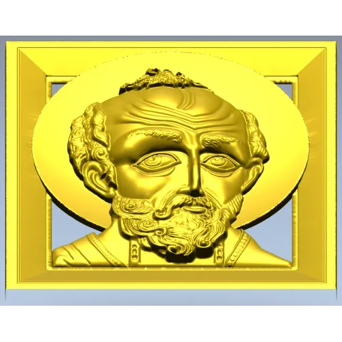 Saint Nicholas (Nikolai Chudotvorets) - high relief STL for CNC