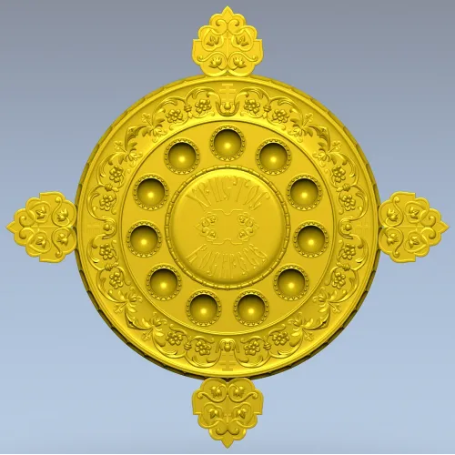 Paschal Tray 3D STL Model Christ Is Risen