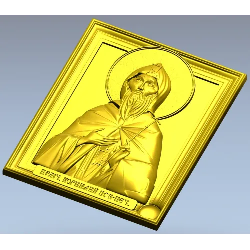Икона Преподобный Корнилий Псково-Печерский - 3D модель STL для ЧПУ