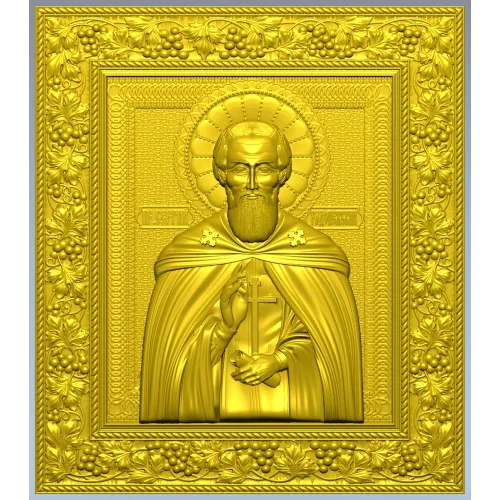 Икона Сергия Радонежского - STL рельеф для ЧПУ