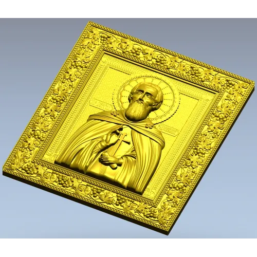 Икона Сергия Радонежского - STL рельеф для ЧПУ
