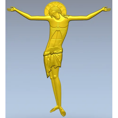 3D модель распятия в формате STL для ЧПУ - барельеф Спаса