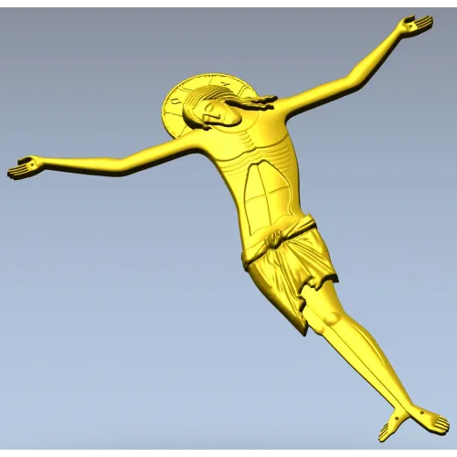 3D модель распятия в формате STL для ЧПУ - барельеф Спаса
