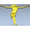 3D модель распятия в формате STL для ЧПУ - барельеф Спаса