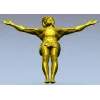 High-relief Crucifix 3D STL model for CNC carving
